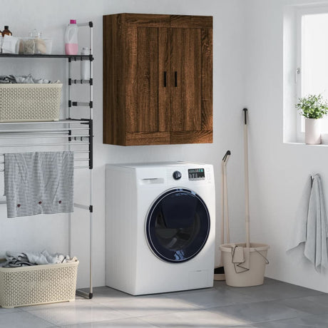 Vidaxl wandkast 69,5x34x90 cm bewerkt hout bruin eikenkleur