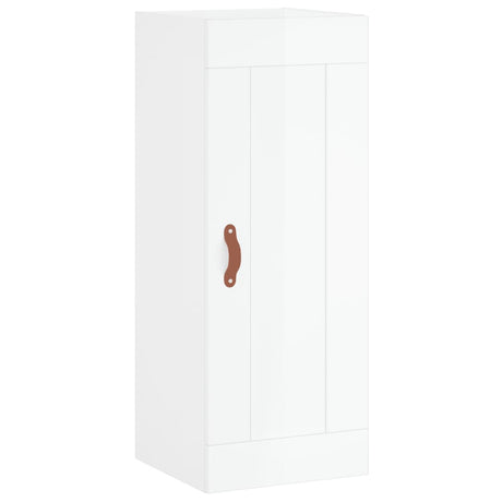 Vidaxl wandkast 34,5x34x90 cm bewerkt hout hoogglans wit