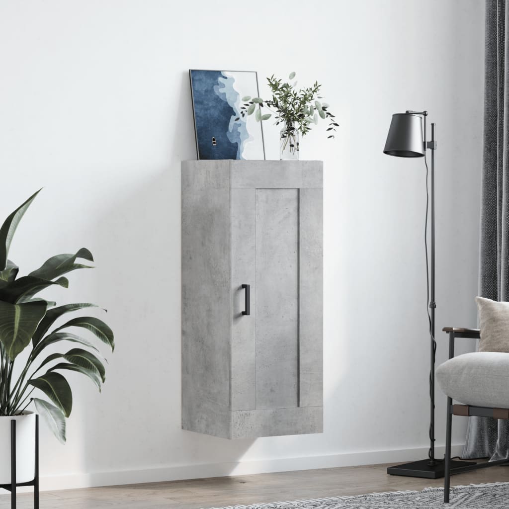 Vidaxl wandkast 34,5x34x90 cm bewerkt hout betongrijs
