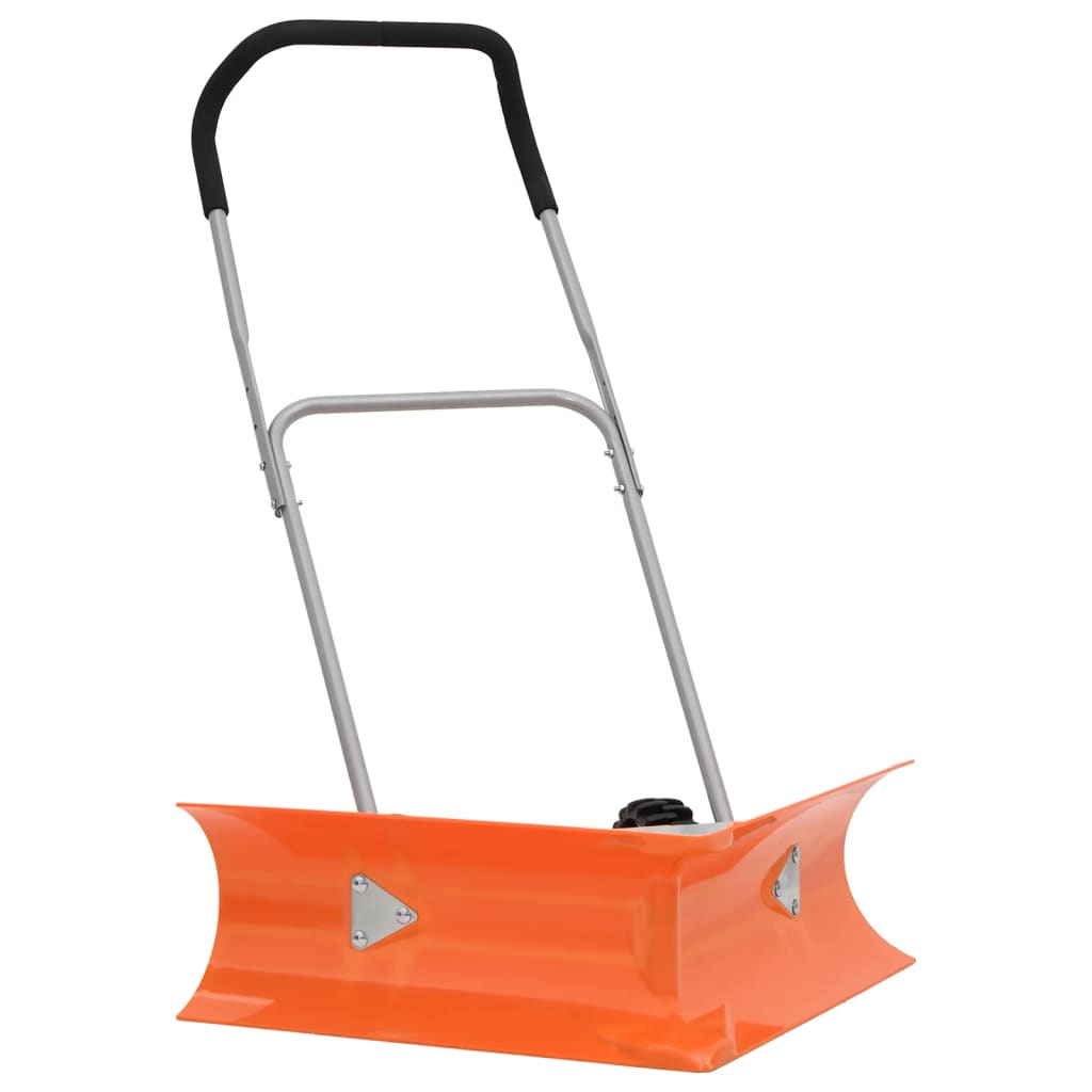 Vidaxl Snow -Scoop Double-Aanglé avec une poignée extensible en acier orange