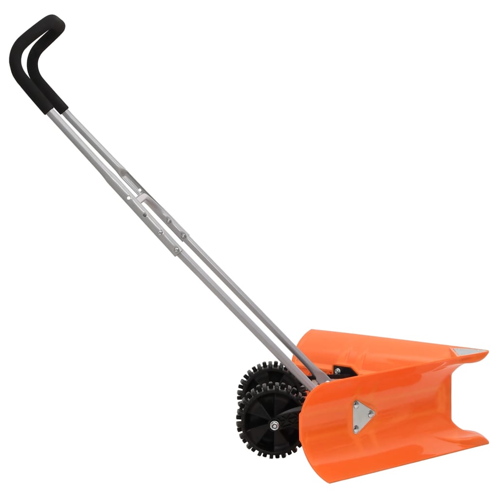 Vidaxl Snow -Scoop Double-Aanglé avec une poignée extensible en acier orange