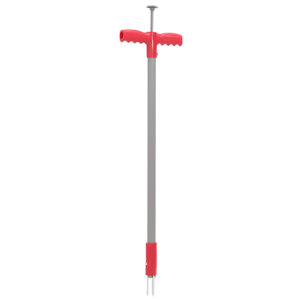 Vidaxl onkruidsteker 93,5 cm gepoedercoat staal rood en grijs