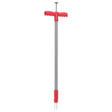 Vidaxl onkruidsteker 93,5 cm gepoedercoat staal rood en grijs