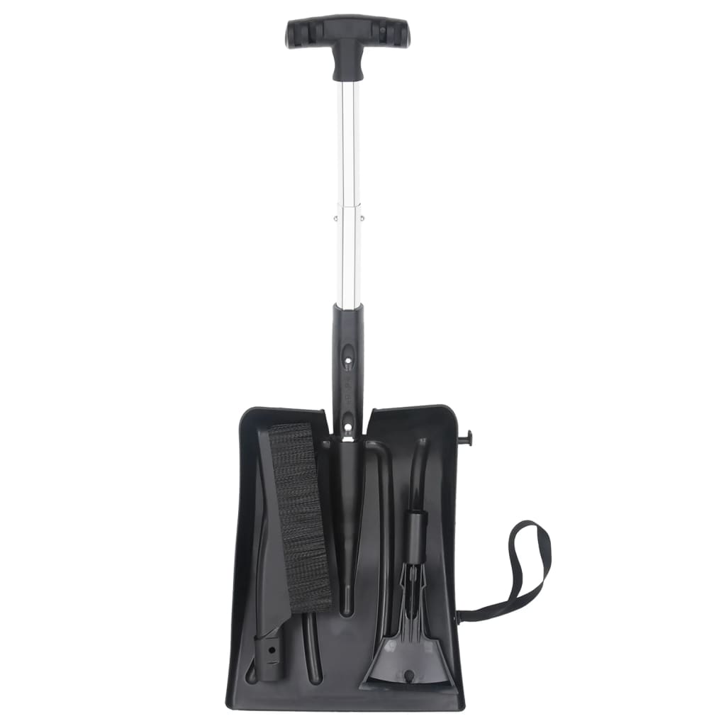 Vidaxl 3-in-1 Snow-Shovel-Set Aluminiumschwarz