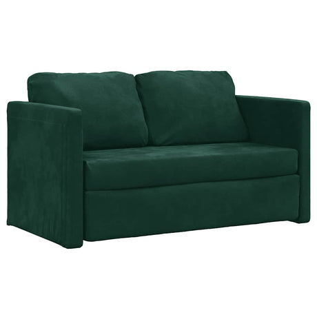 Vidaxl slaapbank vloermodel 2-in-1 122x204x55 cm fluweel donkergroen