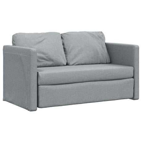 Vidaxl slaapbank vloermodel 2-in-1 112x174x55 cm stof lichtgrijs