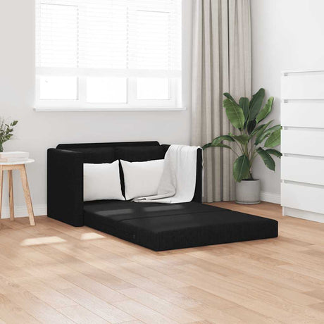 Vidaxl slaapbank vloermodel 2-in-1 112x174x55 cm stof zwart