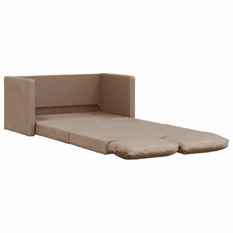 Vidaxl slaapbank vloermodel 2-in-1 112x174x55 cm kunstleer cappuccino