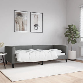 Vidaxl slaapbank 80x200 cm stof donkergrijs
