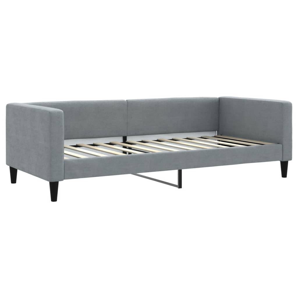 Vidaxl slaapbank 90x200 cm stof lichtgrijs