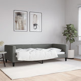Vidaxl slaapbank 90x200 cm stof donkergrijs
