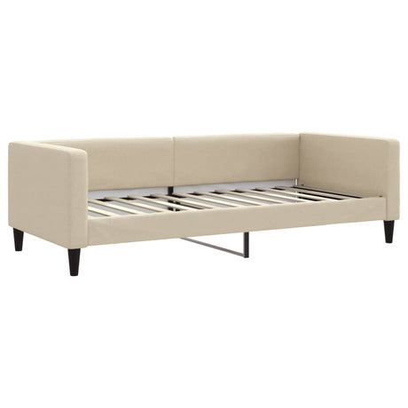 Vidaxl slaapbank 90x200 cm stof crèmekleurig