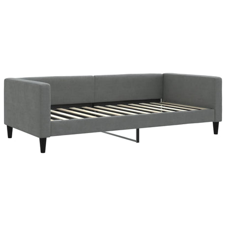 Vidaxl slaapbank 100x200 cm stof donkergrijs