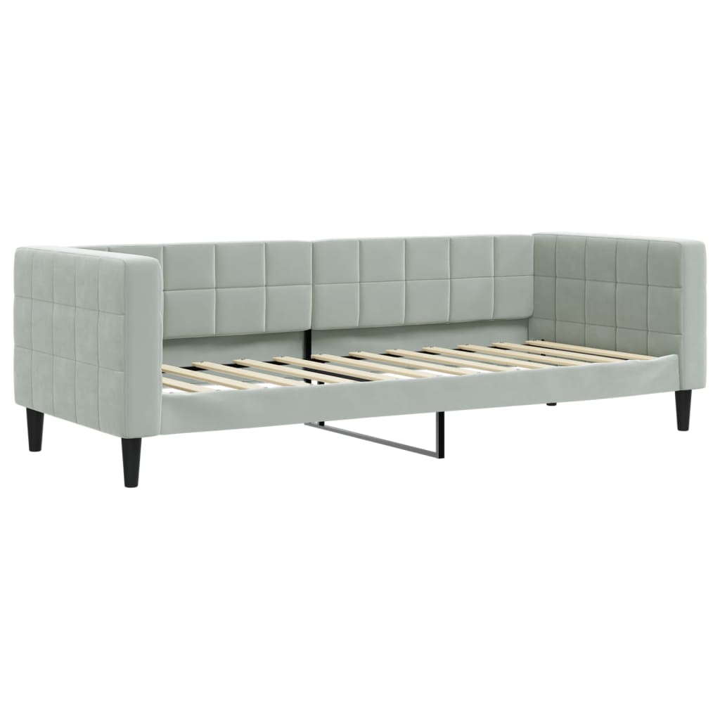 Vidaxl slaapbank 80x200 cm fluweel lichtgrijs