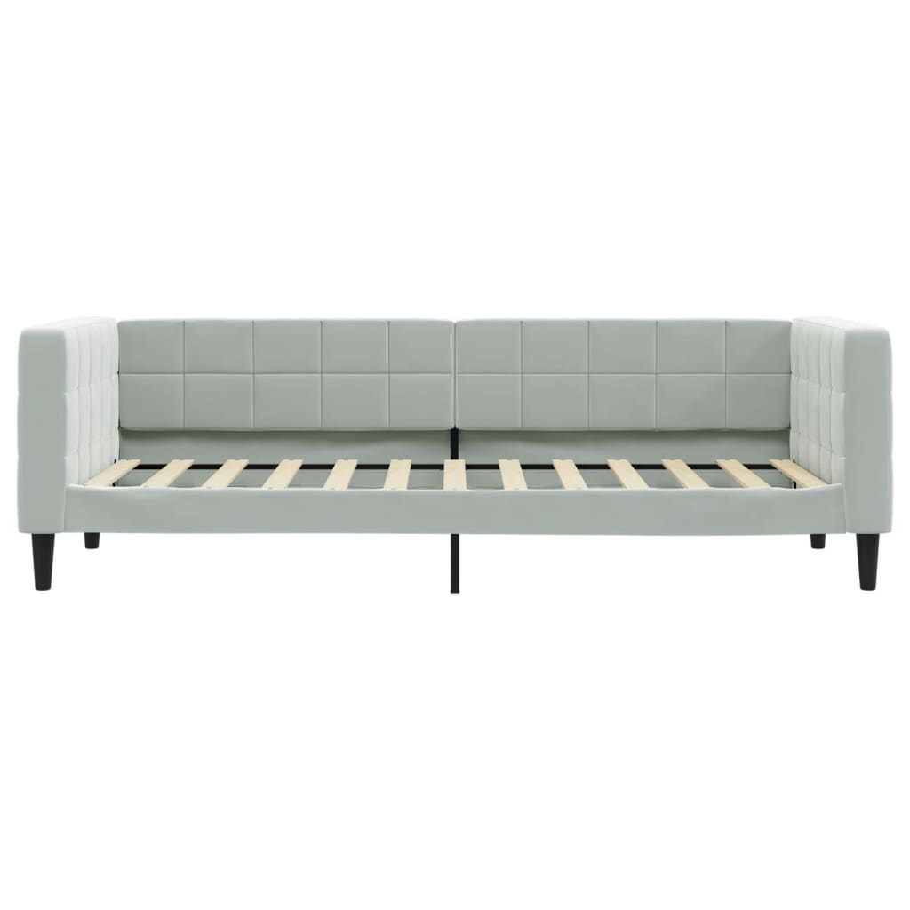 Vidaxl slaapbank 80x200 cm fluweel lichtgrijs