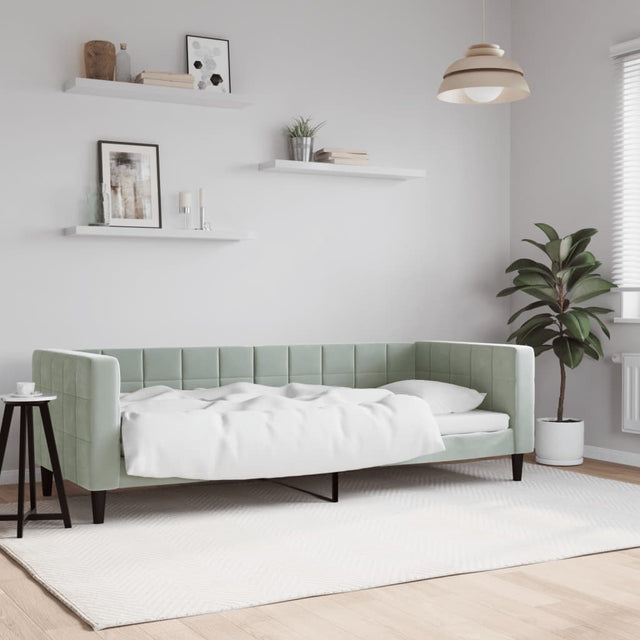 Vidaxl slaapbank 80x200 cm fluweel lichtgrijs