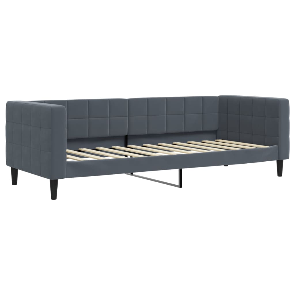 Vidaxl slaapbank 80x200 cm fluweel donkergrijs