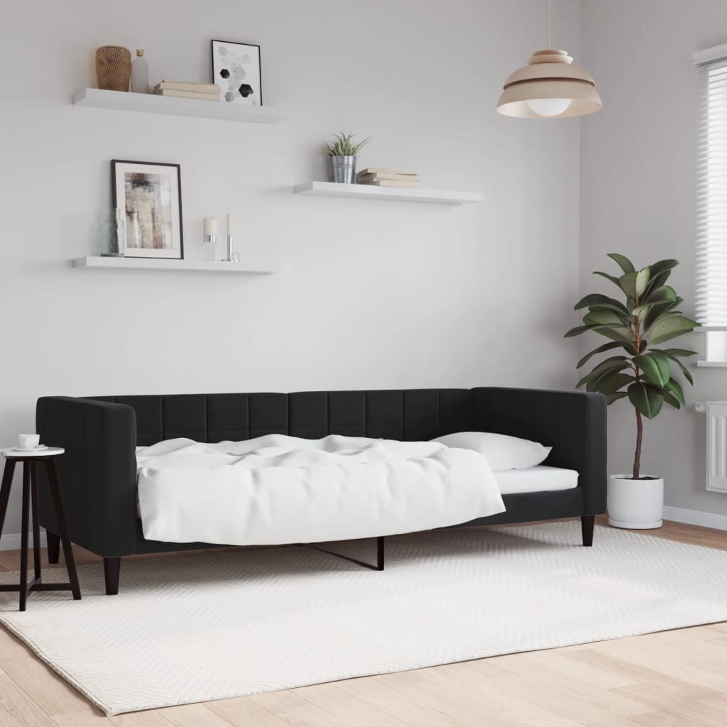 Vidaxl slaapbank 80x200 cm fluweel zwart