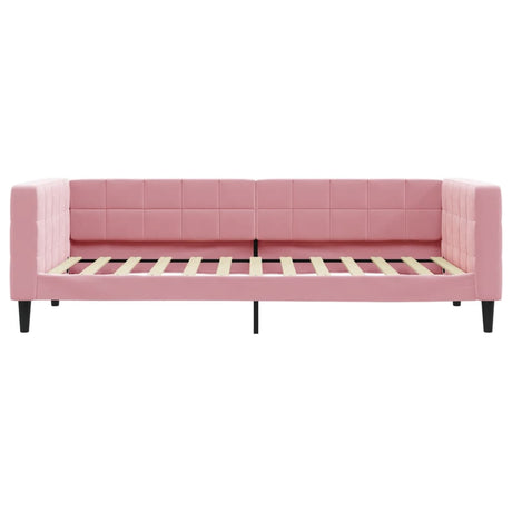Vidaxl slaapbank 90x200 cm fluweel roze