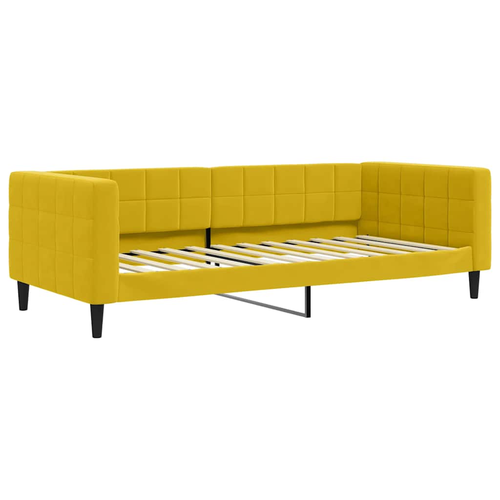 Vidaxl slaapbank 90x200 cm fluweel geel