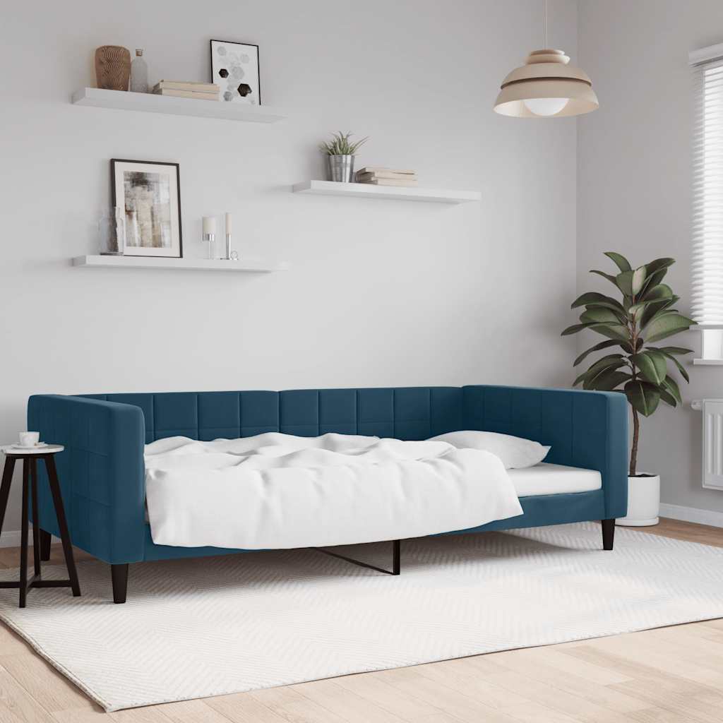 Vidaxl slaapbank 100x200 cm fluweel blauw