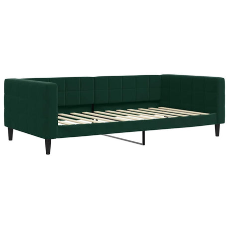 Vidaxl slaapbank 100x200 cm fluweel donkergroen