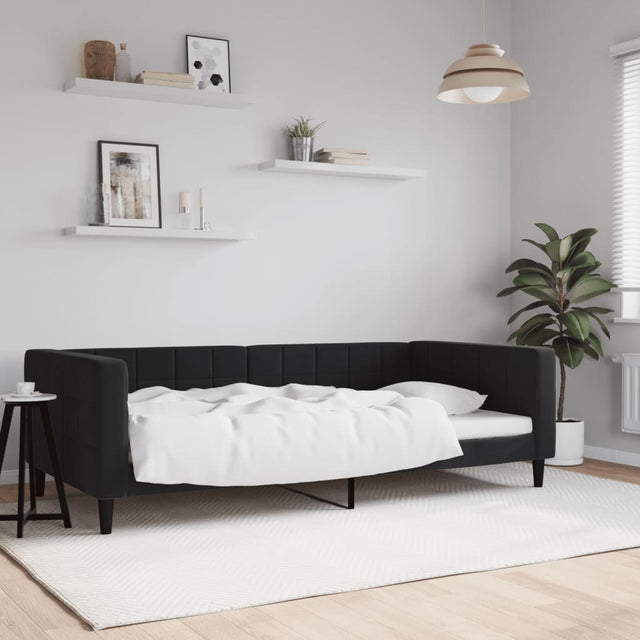 Vidaxl slaapbank 100x200 cm fluweel zwart