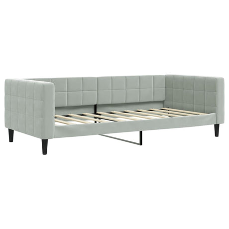 Vidaxl slaapbank 90x190 cm fluweel lichtgrijs