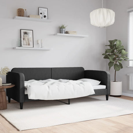 Vidaxl slaapbank 90x200 cm stof zwart