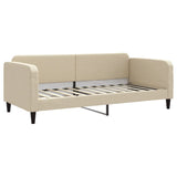 Vidaxl slaapbank 90x200 cm stof crèmekleurig