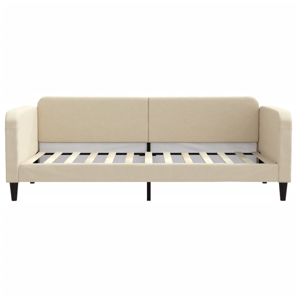 Vidaxl slaapbank 90x200 cm stof crèmekleurig