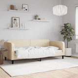 Vidaxl slaapbank 90x200 cm stof crèmekleurig