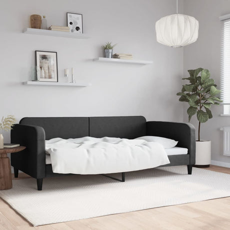 Vidaxl slaapbank 100x200 cm stof zwart