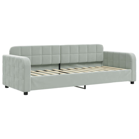 Vidaxl slaapbank 80x200 cm fluweel lichtgrijs