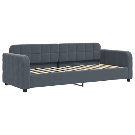 Vidaxl slaapbank 80x200 cm fluweel donkergrijs