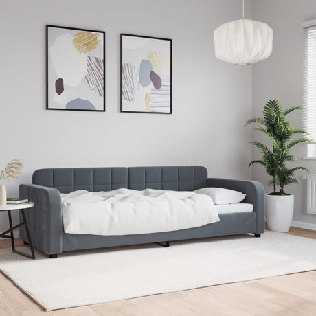 Vidaxl slaapbank 80x200 cm fluweel donkergrijs