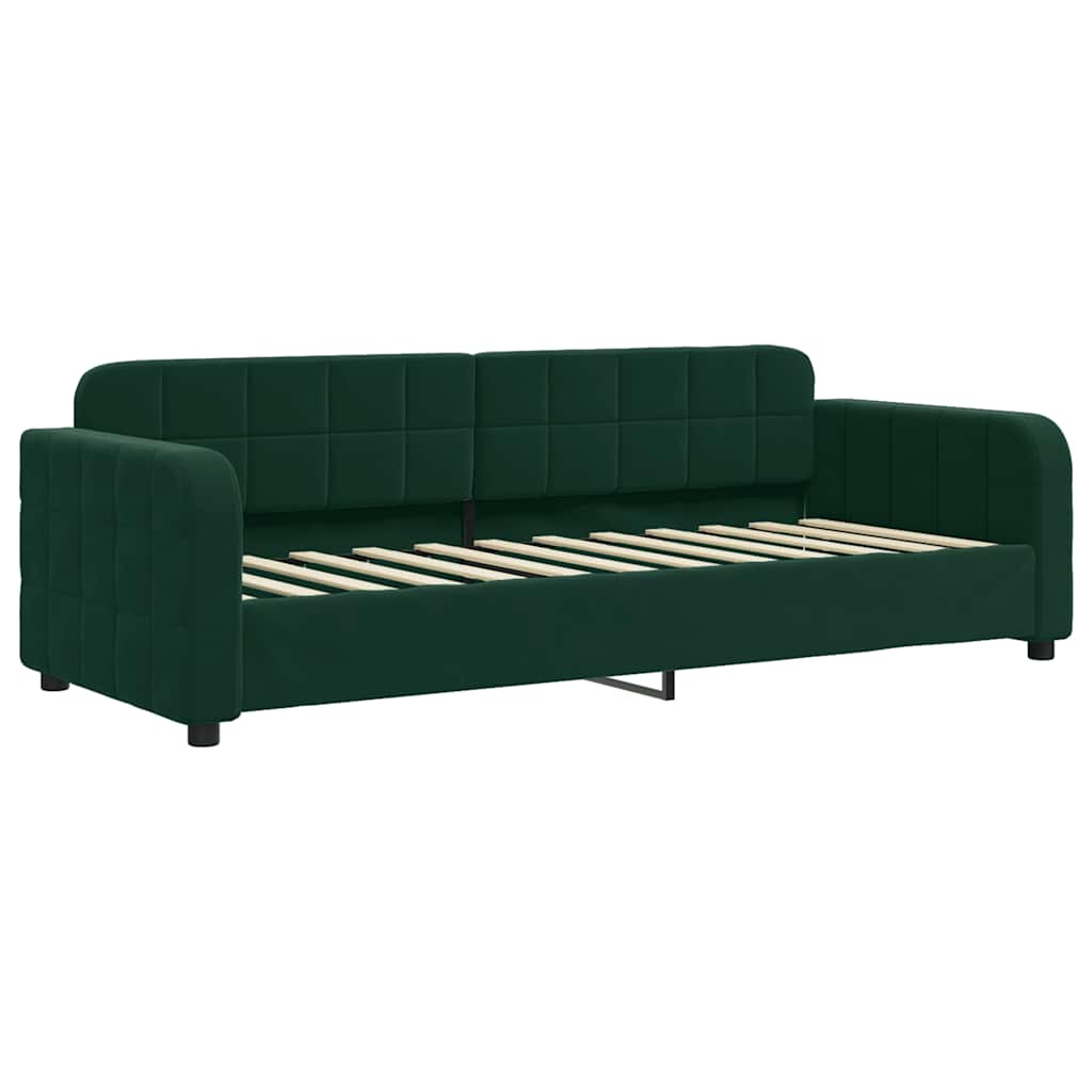 Vidaxl slaapbank 80x200 cm fluweel donkergroen