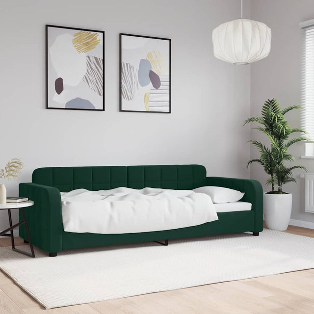 Vidaxl slaapbank 80x200 cm fluweel donkergroen