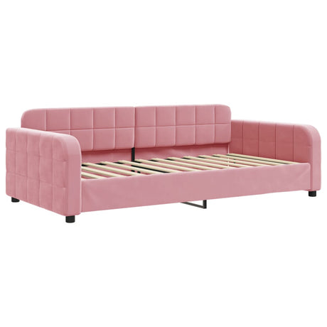 Vidaxl slaapbank 90x200 cm fluweel roze