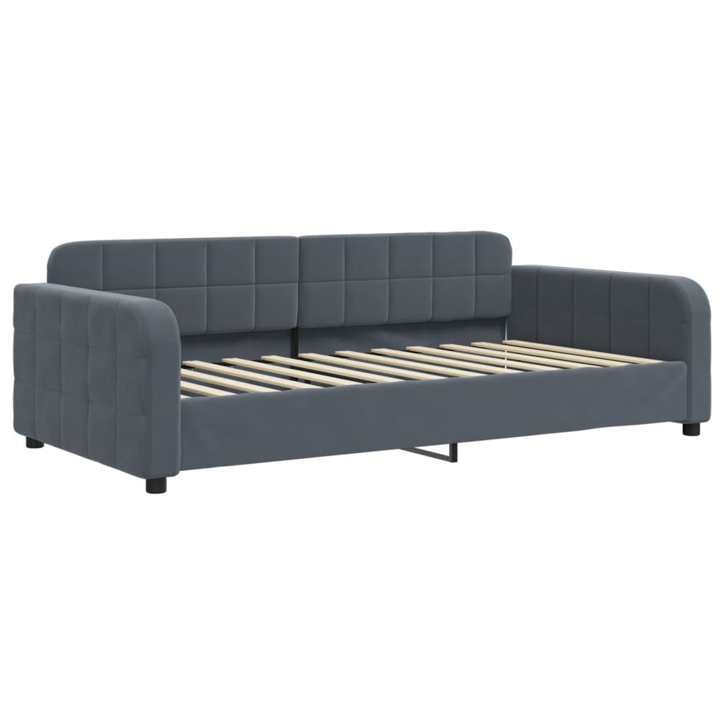 Vidaxl slaapbank 100x200 cm fluweel donkergrijs