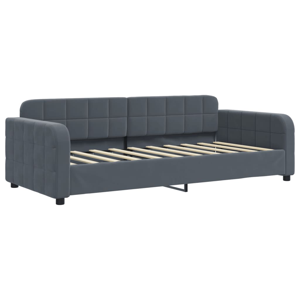 Vidaxl slaapbank 90x190 cm fluweel donkergrijs