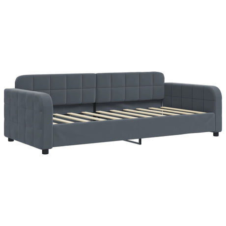 Vidaxl slaapbank 90x190 cm fluweel donkergrijs