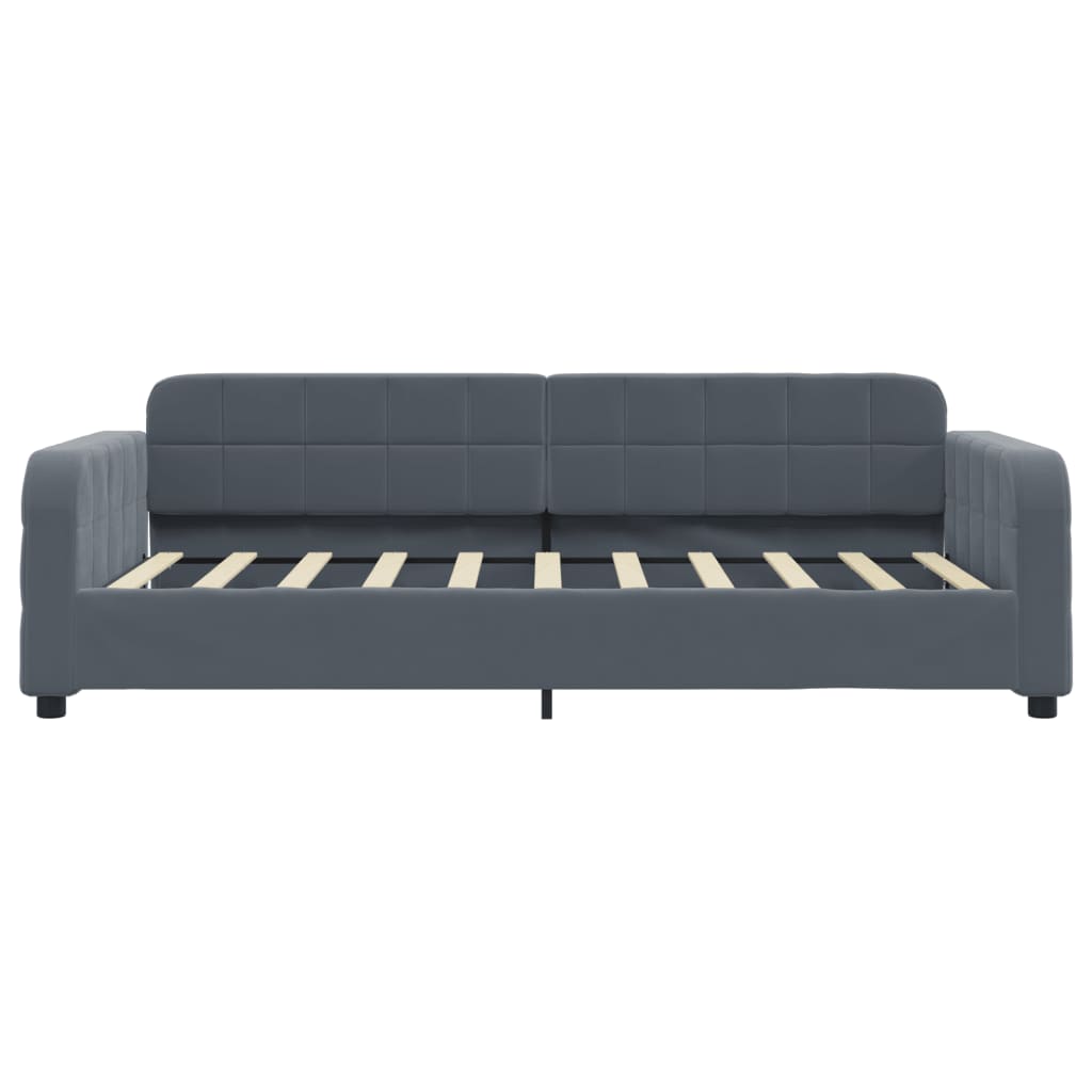 Vidaxl slaapbank 90x190 cm fluweel donkergrijs