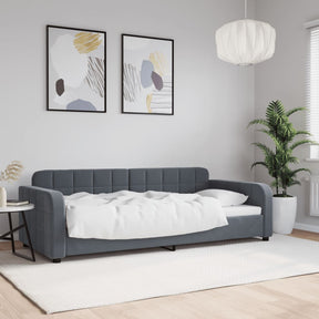 Vidaxl slaapbank 90x190 cm fluweel donkergrijs