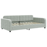 Vidaxl slaapbank 100x190 cm fluweel lichtgrijs