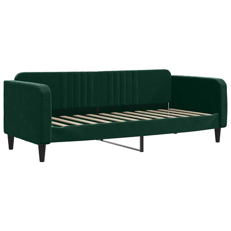 Vidaxl slaapbank 80x200 cm fluweel donkergroen