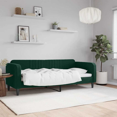 Vidaxl slaapbank 80x200 cm fluweel donkergroen