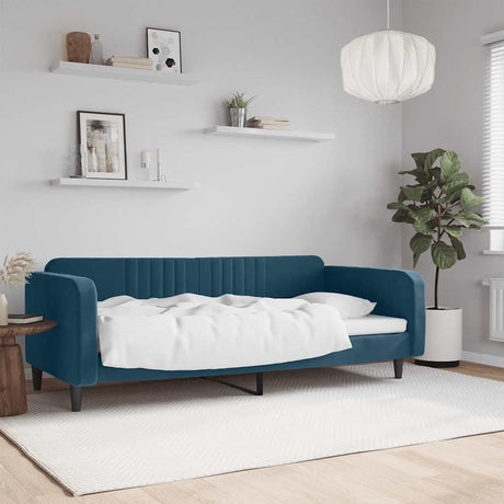 Vidaxl slaapbank 90x200 cm fluweel blauw