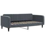 Vidaxl slaapbank 90x200 cm fluweel donkergrijs