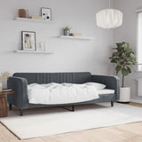 Vidaxl slaapbank 90x200 cm fluweel donkergrijs